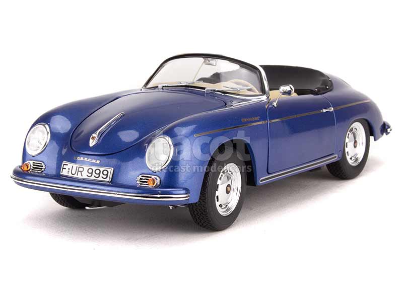 Modèle Réduit Porsche 356 Speedster 1952 - Échelle 1/18 Par Schuco - Bleu - Neuf