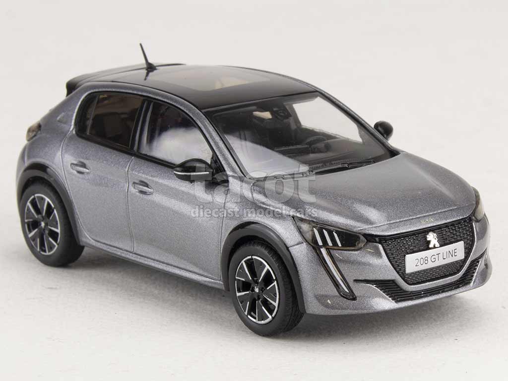 PEUGEOT 208 GT Line 2019 Platinium Grey NOREV 1/43 Ref 472834 - La Boutique  D'ALAIN