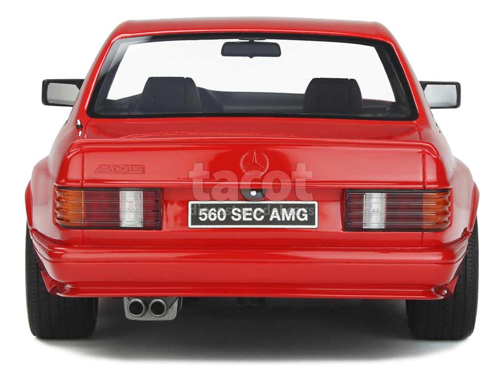 MERCEDES 560 SEC AMG C126 Widebody 1986 Signal Rouge Modèle 1:18