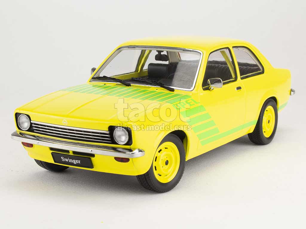KK Scale Opel Kadett B Sport Yellow & Black 1973 - Modèle Réduit Échelle 1/18 Métal