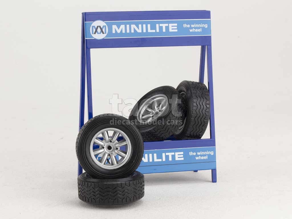 Alezan Models Accessori 1/43 - Set Di 4 Ruote Jante Minilitte Con 5 Dadi - Resina - 2