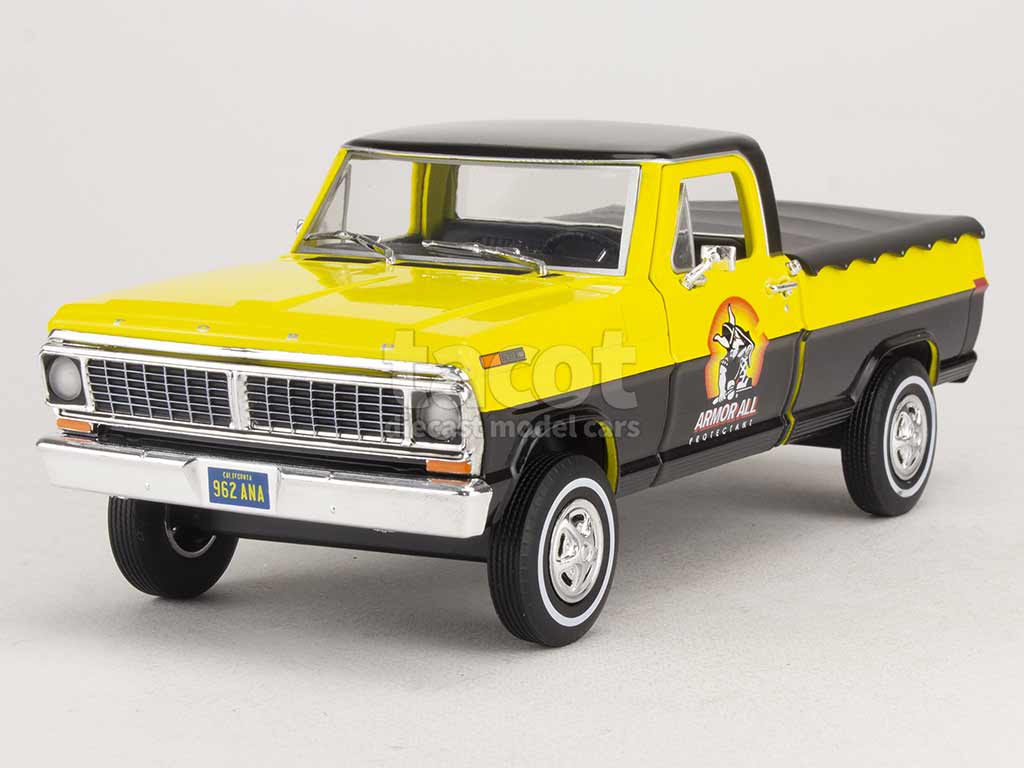 Greenlight 1967 Ford F-100 Pickup Con Copriletto Scala 1:24 Blu Chevron - Edizione Limitata