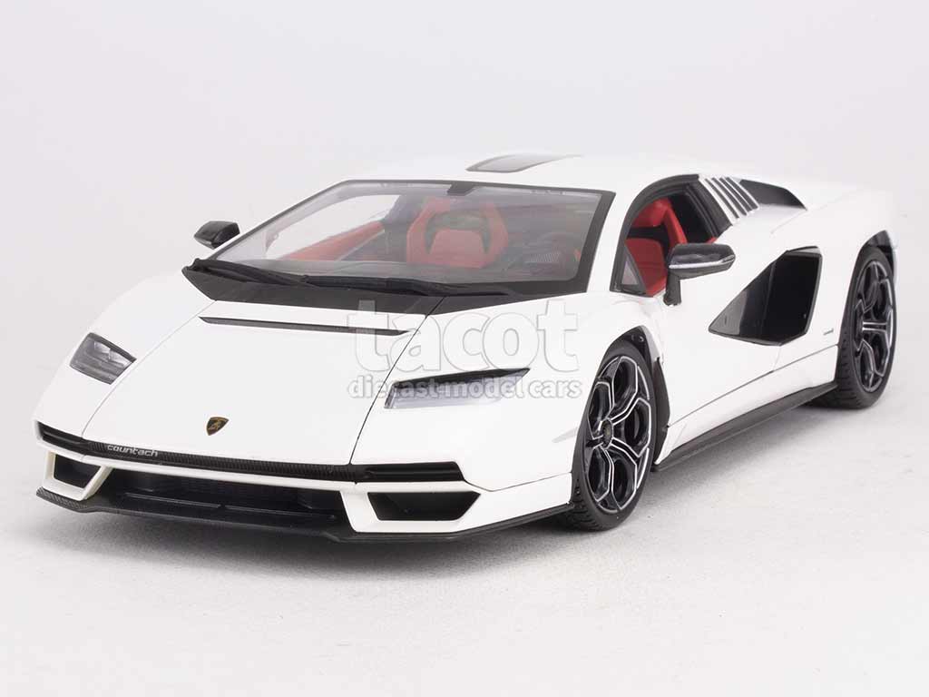 Modèle Voiture Lamborghini Countach Lpi 800-4 2022 1:24 Blanc Bburago - Neuf