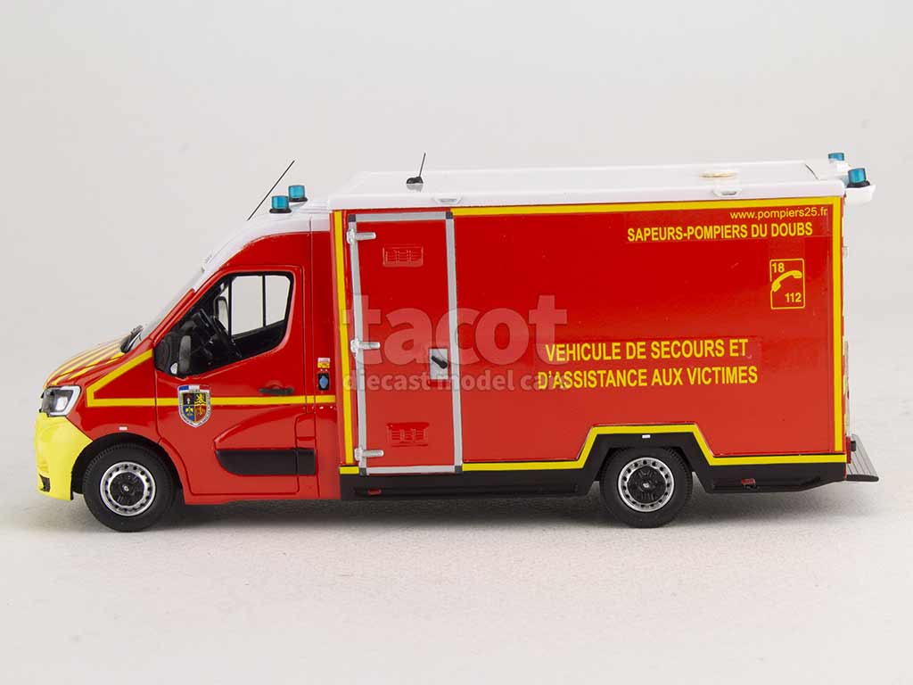 Renault Master SDIS 47 1/43 Neuf Camion De Pompiers Renault Master 2019 - Modèle 1/43 Alerte - SDIS 47 Lot-et-Garonne - Neuf Miniature Pompiers Renault Master