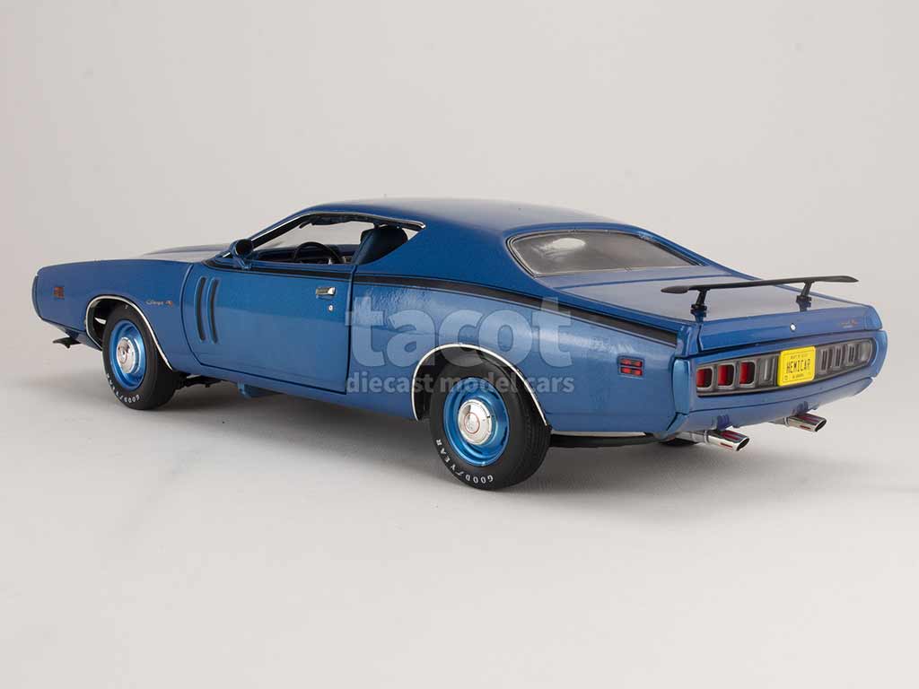 Dodge Charger R/T 1971 AutoWorld 1/18 – Miniature Bleue, Neuve