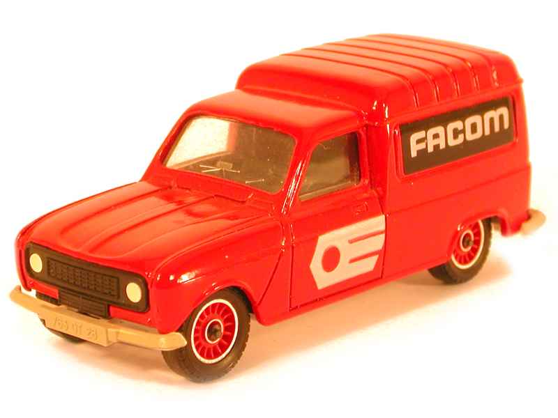 Miniature Solido 1/43 Renault 4 L Fourgonnette F6 Poste PTT - Jaune - État Neuf (petit Défaut Boîte)
