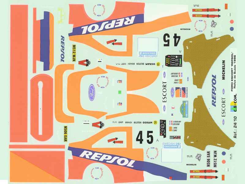 Coll 2584 Divers DECALS SUEDE 96'