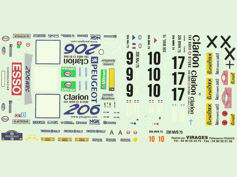 Coll 2588 Divers Decals Monte-Carlo 2000