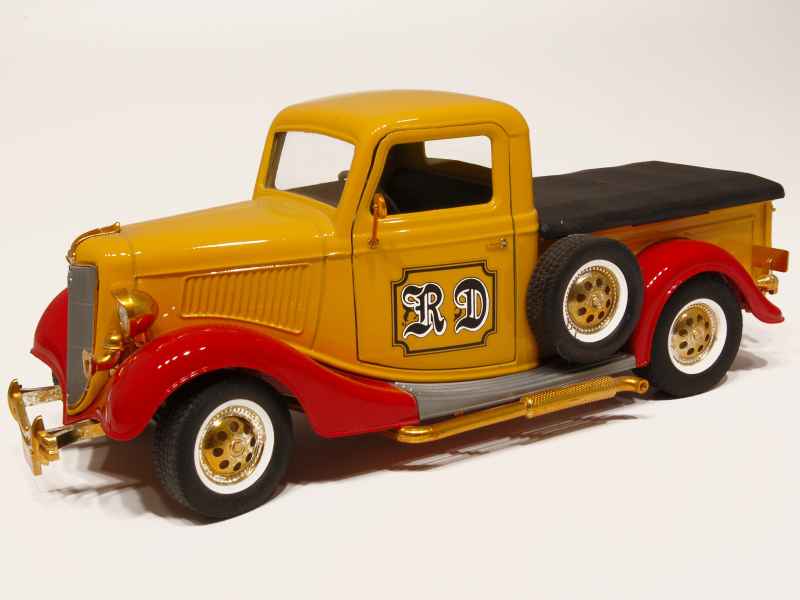 Ford V8 Pick-up 1936 Custom – Majorette 4404, échelle 1/18, Jaune, Métal Zamac, Occasion