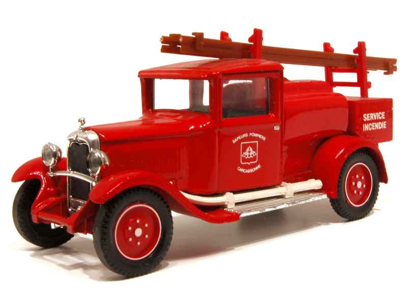 Modèle Réduit Citroën C4 Kegresse Pompier - Micarola 1/43, Base Solido, état Neuf (voir Photos)