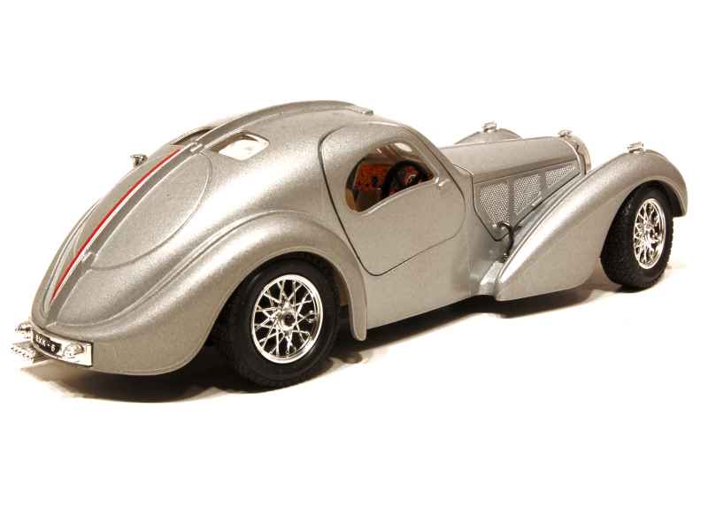 Modèle Réduit Burago 1:24 - Bugatti Atlantic 1936 Argentée - Auto D'Epoca - Neuf En Boîte