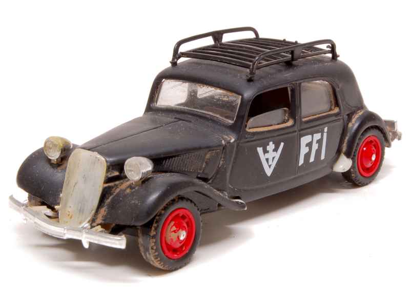 Verem Ref 407 – Citroën Traction 15CV Avec Remorque Et 2 Personnages – 1/43 Neuve Sous Boîte