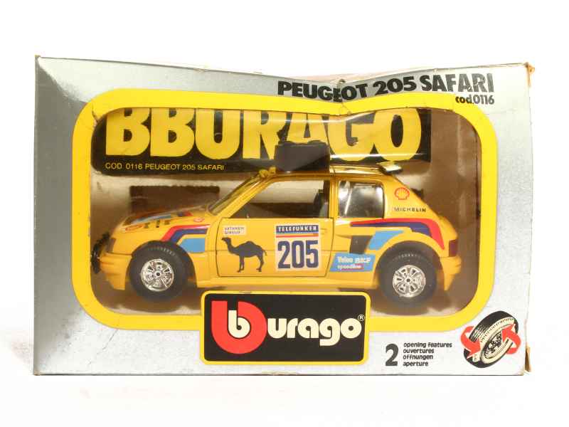 Bburago 0106 1:25 PEUGEOT 205 TURBO RALLY Vatanen