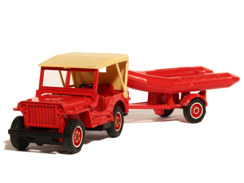 Modèle Réduit Solido 1/43 Jeep Willys Pompiers Du Var - N°1322, édition 07/82, Occasion