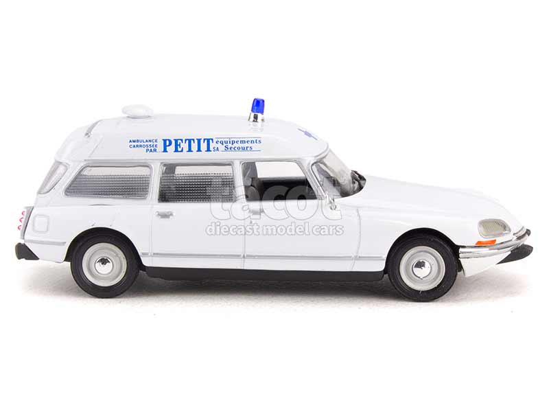 Citroën DS 20 Ambulance Den Helder 1975 – Miniature Matrix 1/43, Résine Blanche